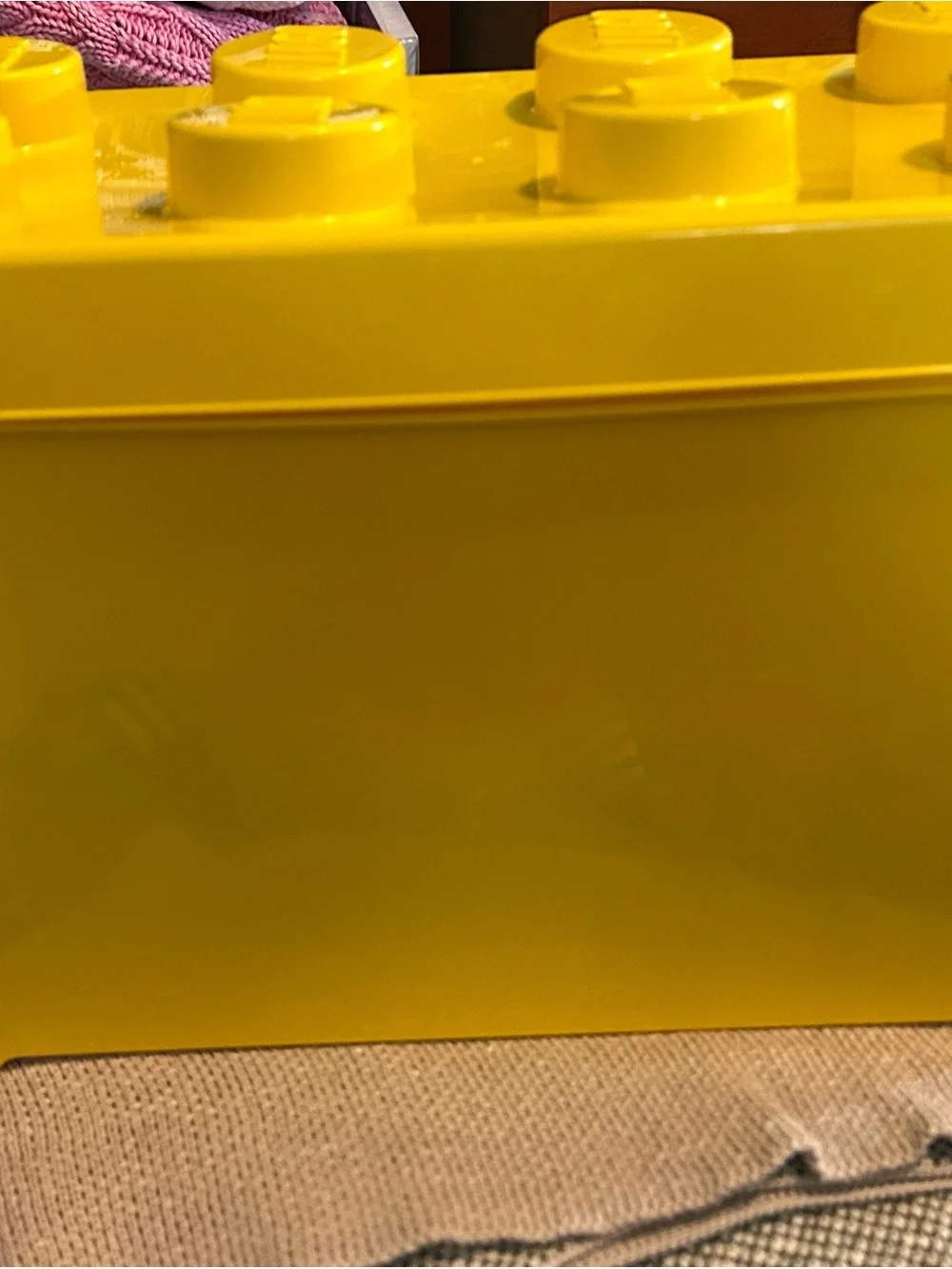 Lego Yellow Building Brick Storage Box Filled With Legos